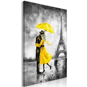Obraz - Paryska mgła (1-częściowy) pionowy żółty